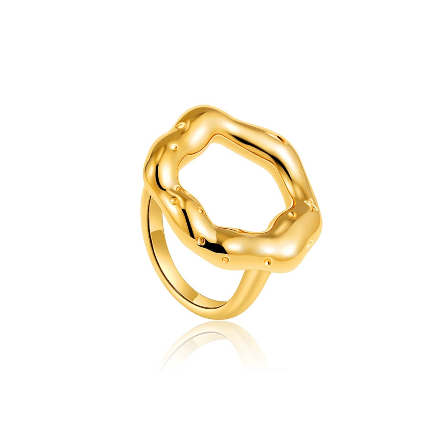 Modern Abstract Wave Gold Ring JLTR0648