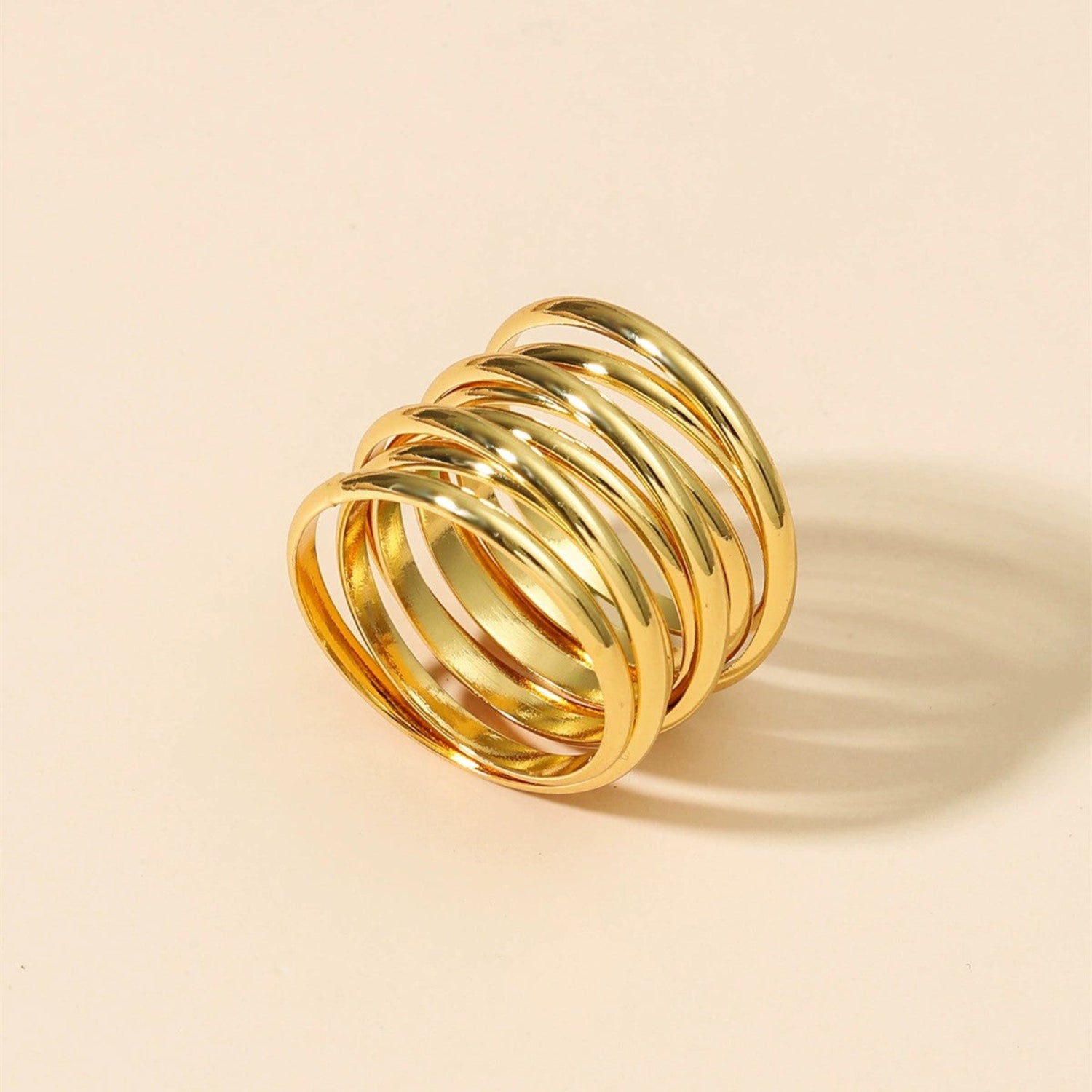 Gold Multi-Layer Spiral Wrap Ring JLTR0707