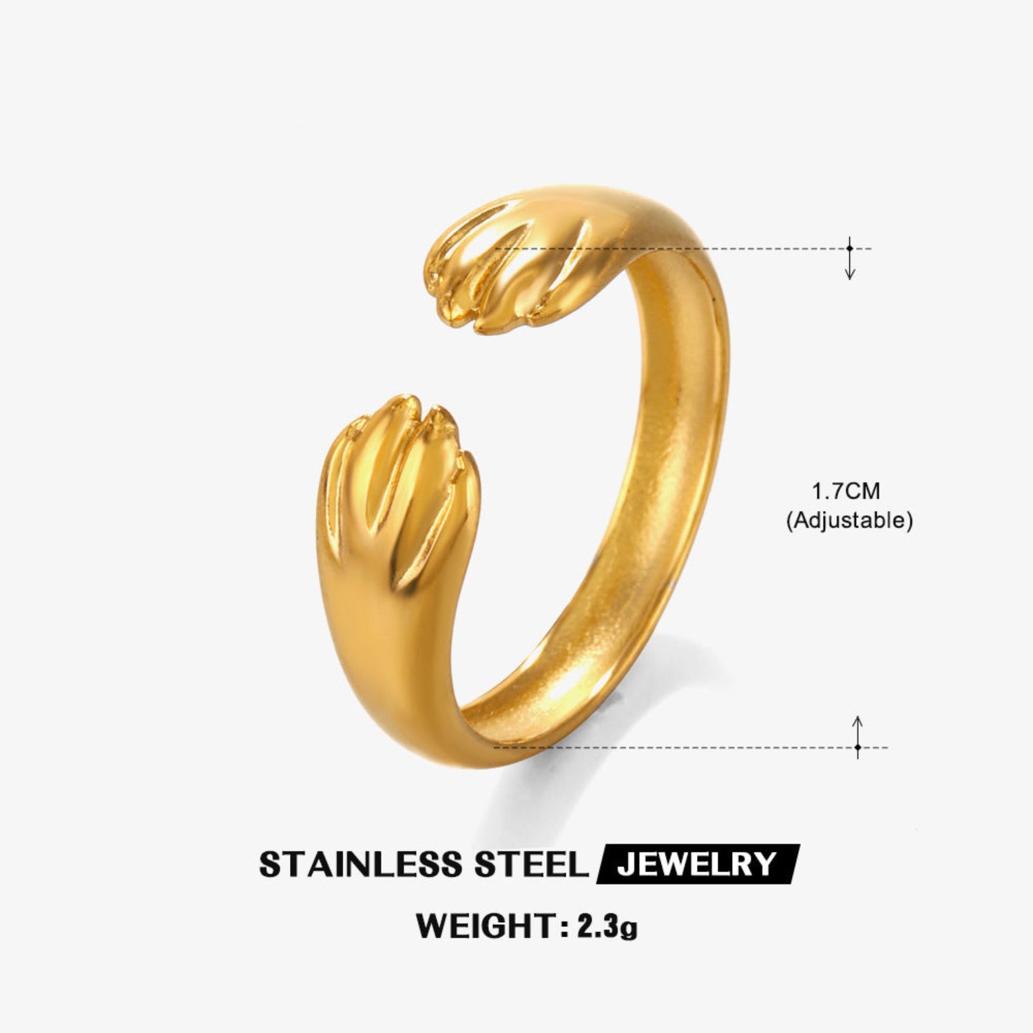 Metallic Gold Braided Statement Ring JLTR0747