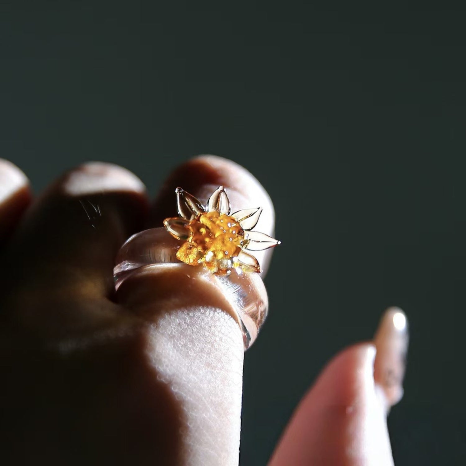 Premium Sunflower Resin Ring JLTR0769