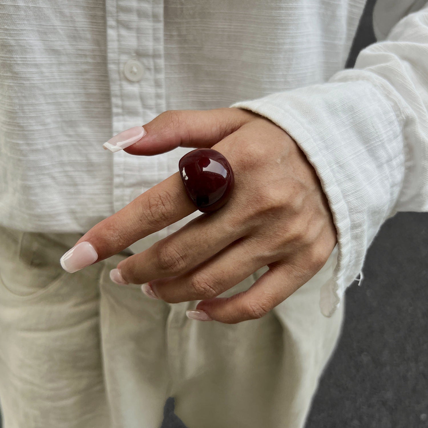 Wine Red Statement Ring JLTR0770