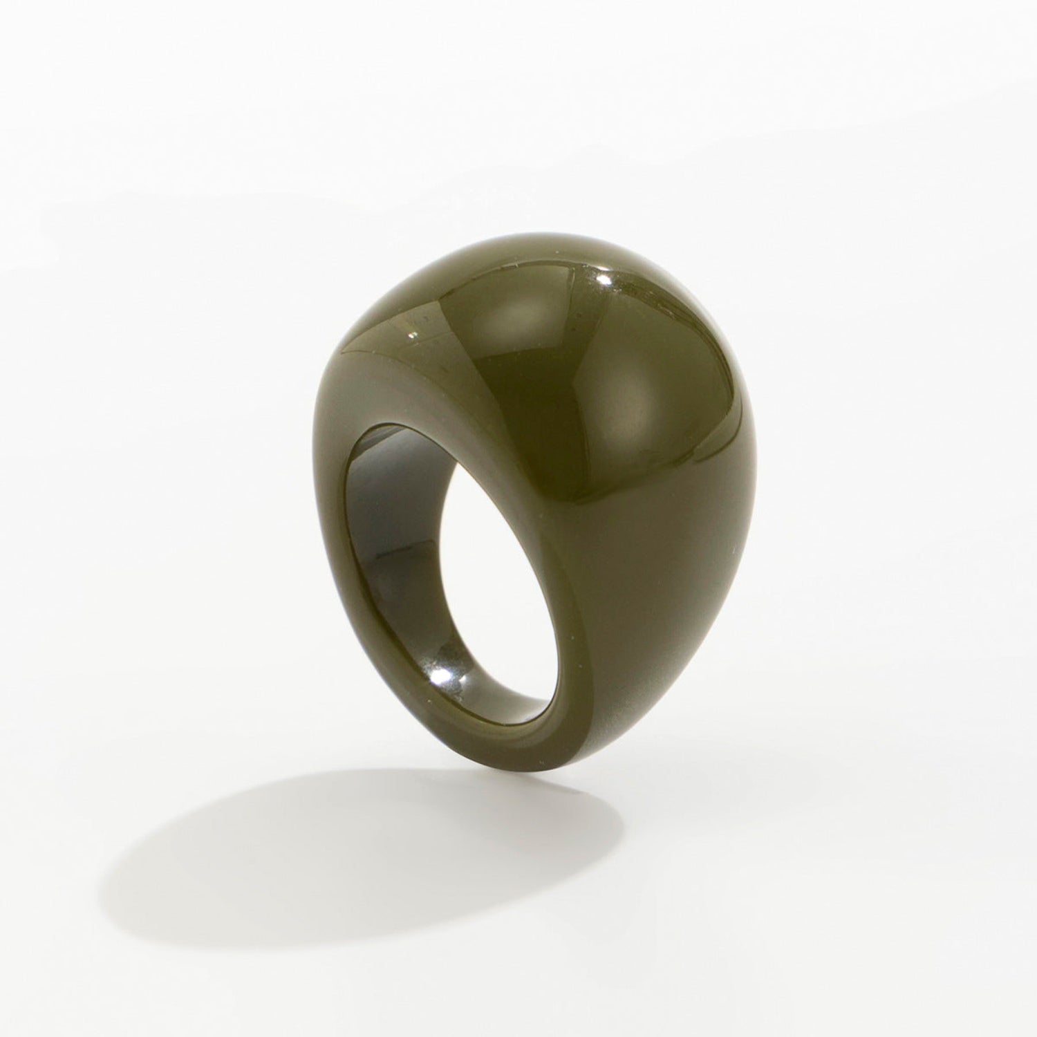 Olive Green Contemporary Statement Ring JLTR0772