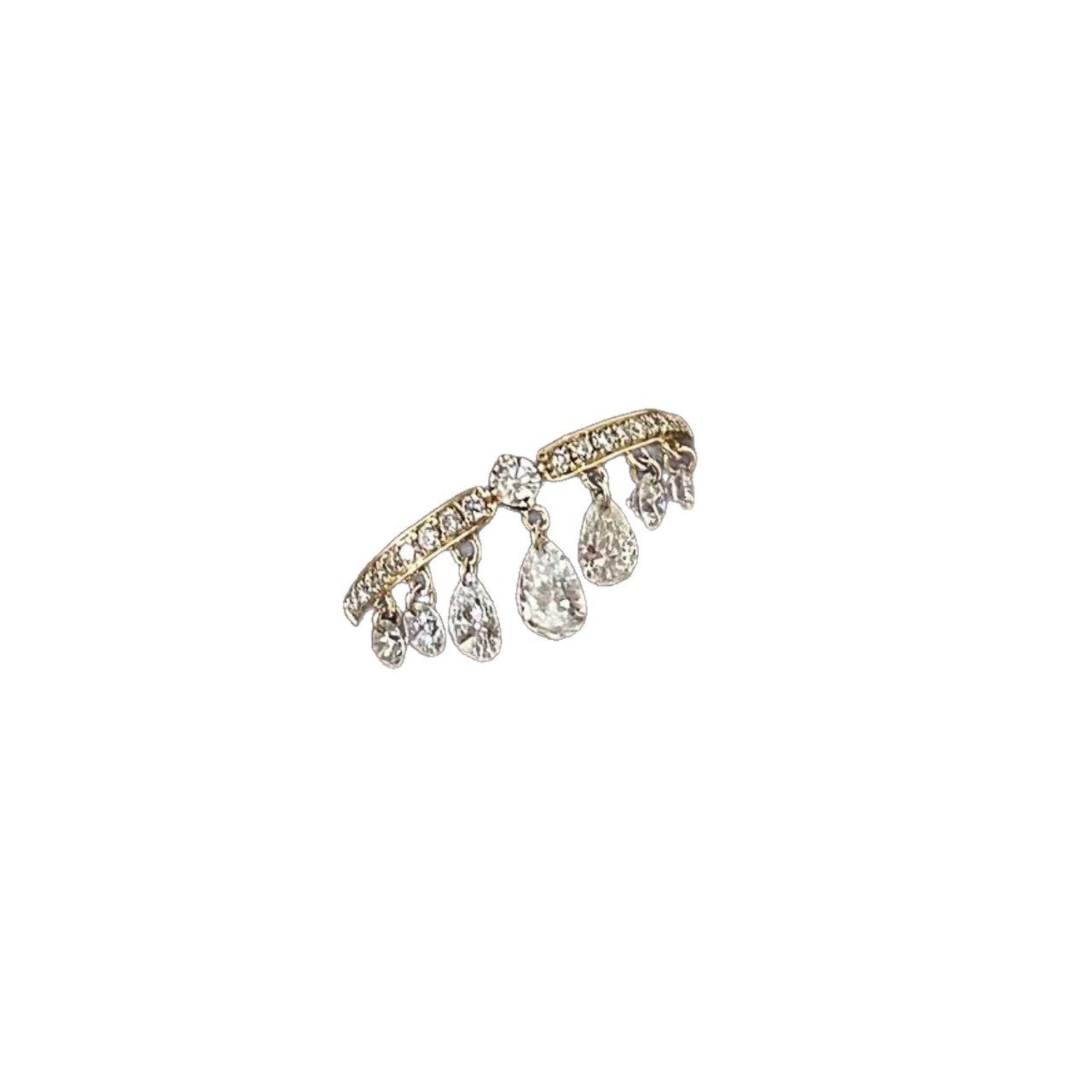 Silver Teardrop Crystal Ring JLTR0773