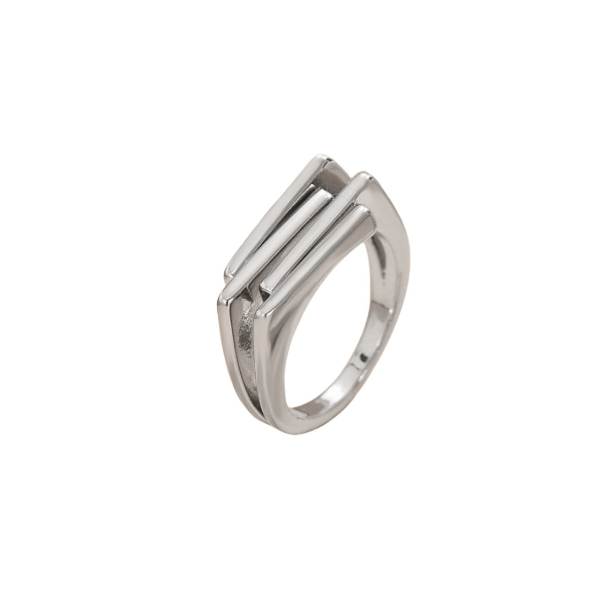 Silver tone Geometric Ring JLTR0786