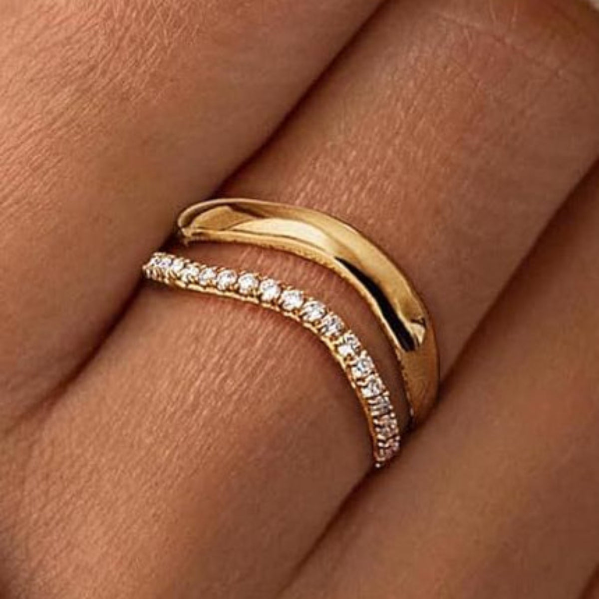Gold Double-Band Ring JLTR0820