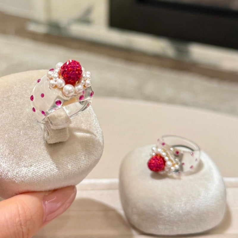 Pink Statement Charm Ring JLTR0832