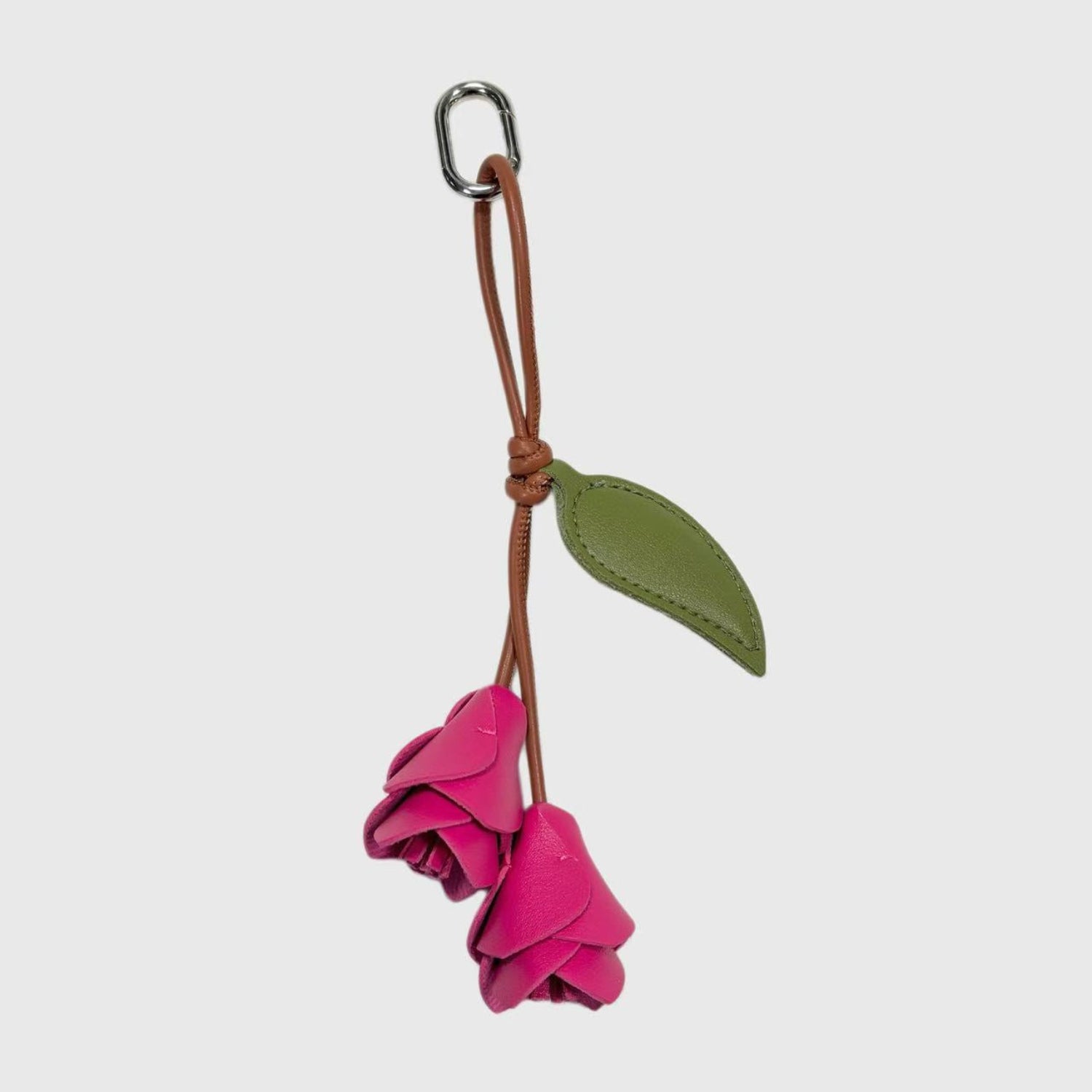 Pink and Green Flower Keychain MWK0034