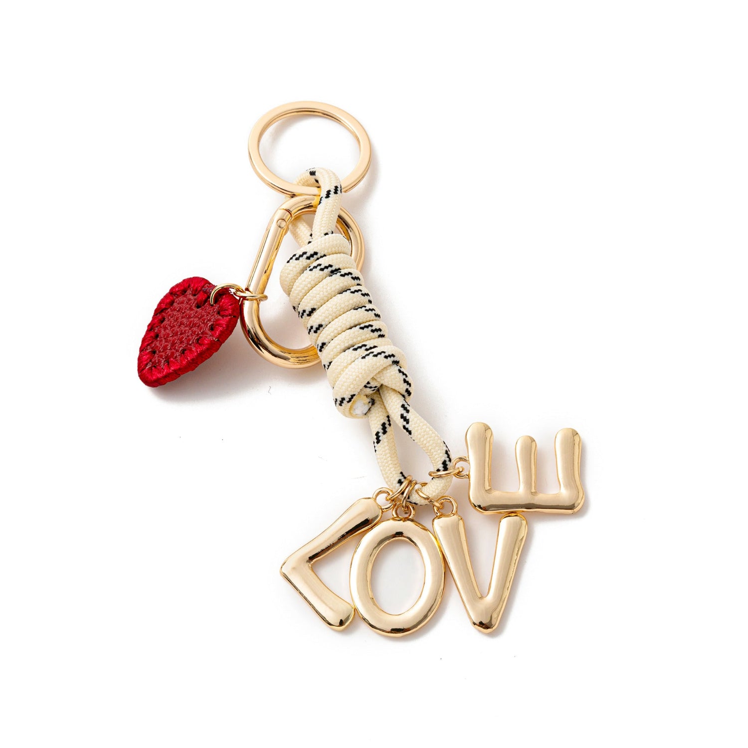 Cream Red Love Rope Keychain MWK0066