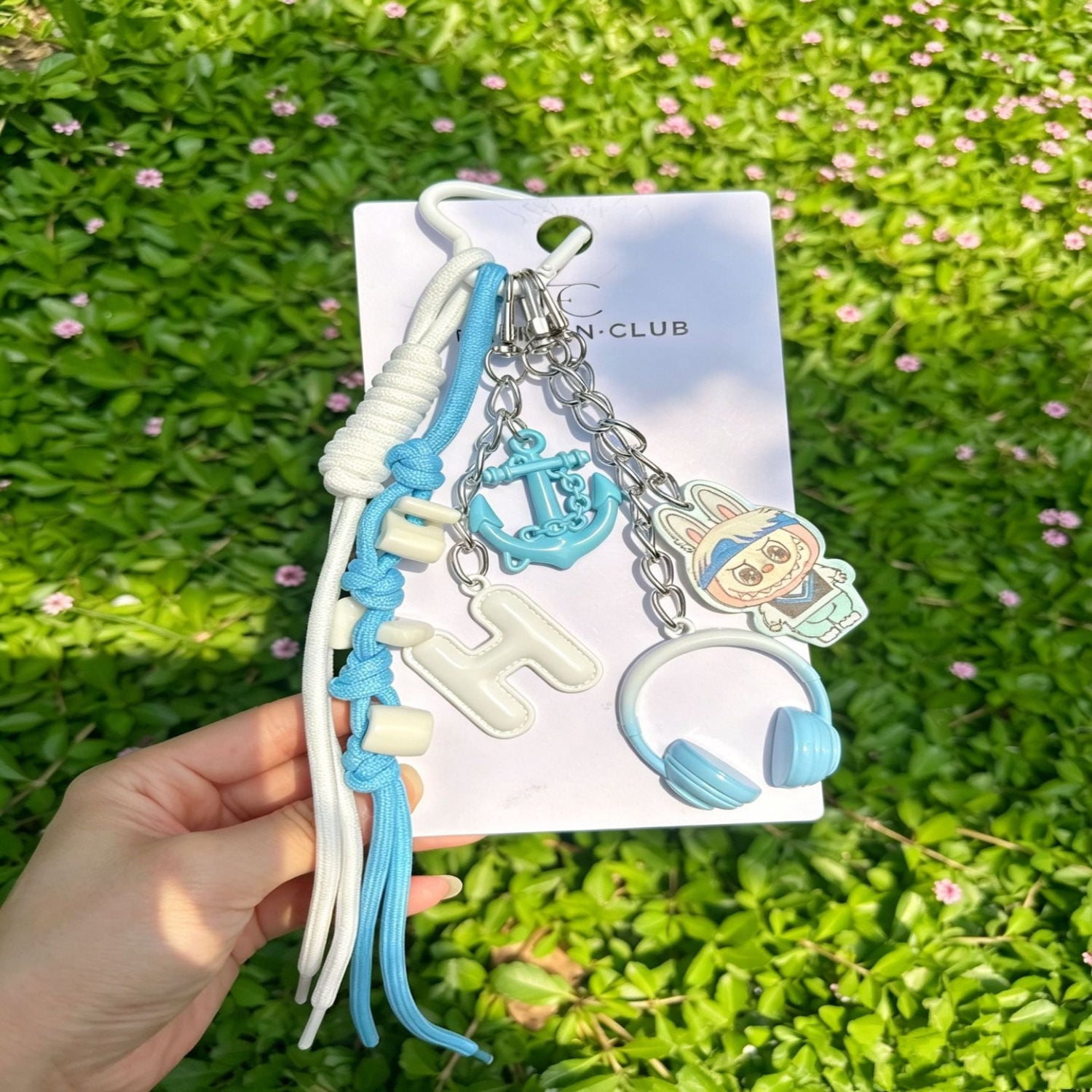 Blue and White Charm Keychain MWK0069
