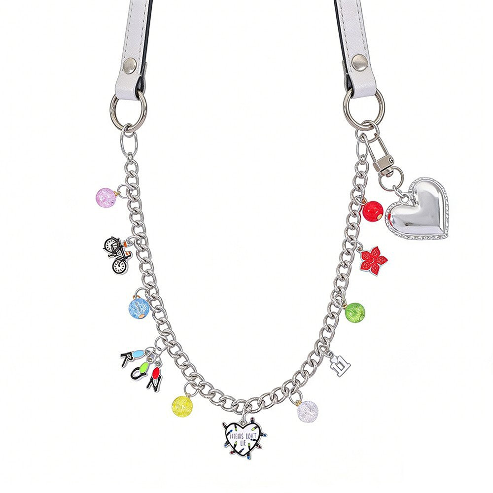Silver Multicolor Charm Bagchain MWK0071
