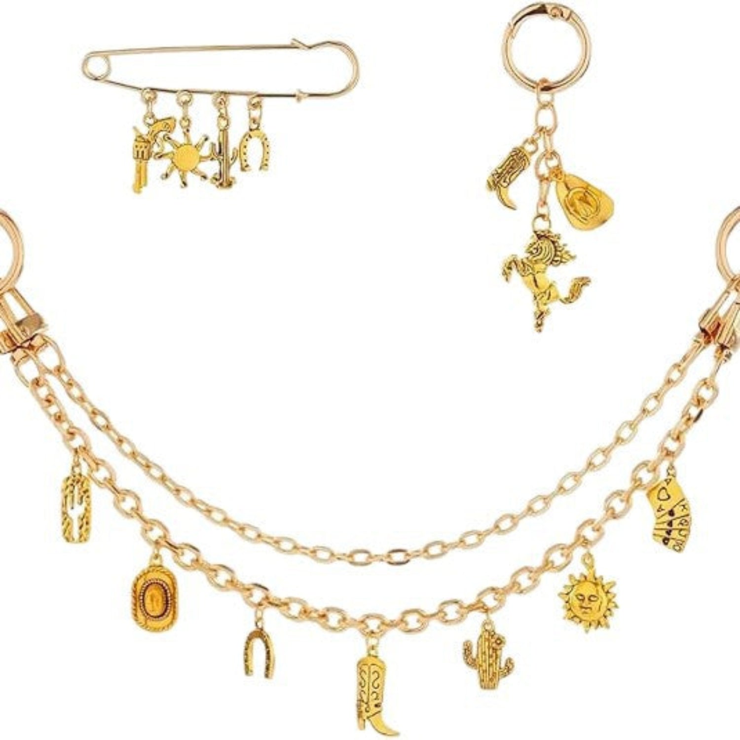 Gold Western Bag Charms MWK0072