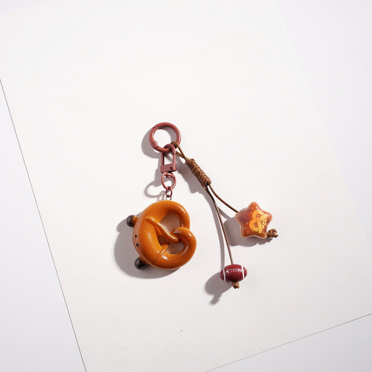 Brown Cute Dog Pretzel Bagcharms MWK0076