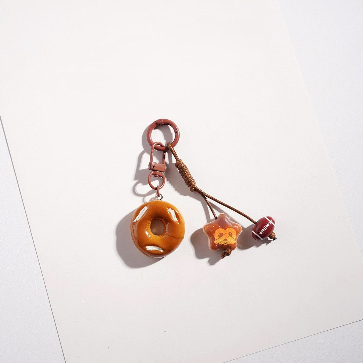 Brown Cute Donut Bagcharms MWK0077