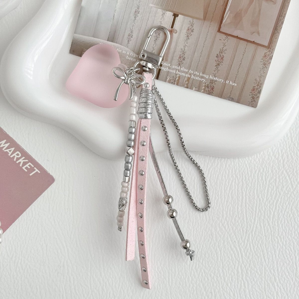 Pink Cute Heart Bagcharms MWK0079