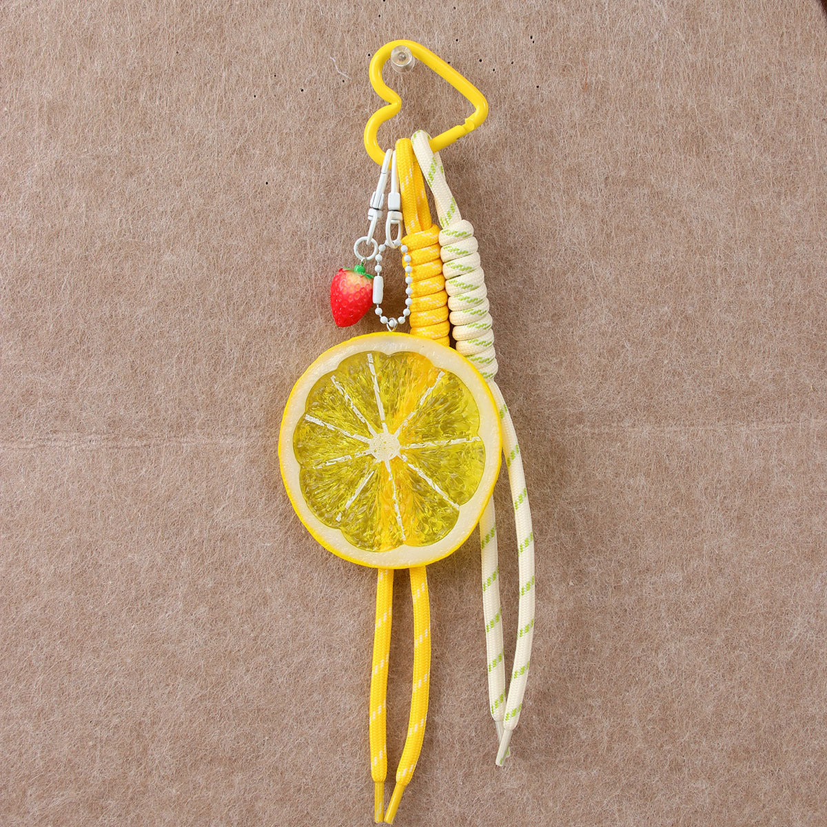 Yellow Lemon Slice Bag Charms MWK0109