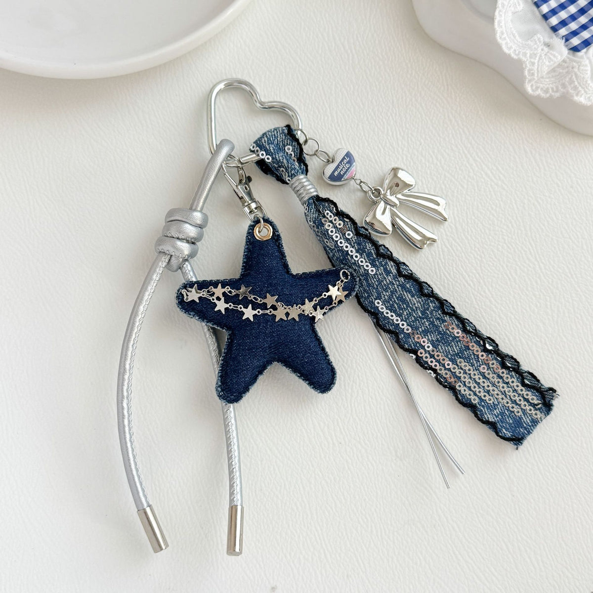Navy Star Tassel Bag Charms MWK0120
