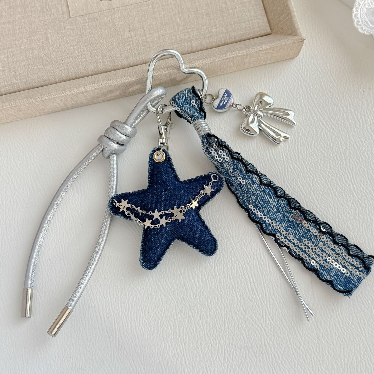 Navy Star Tassel Bag Charms MWK0120