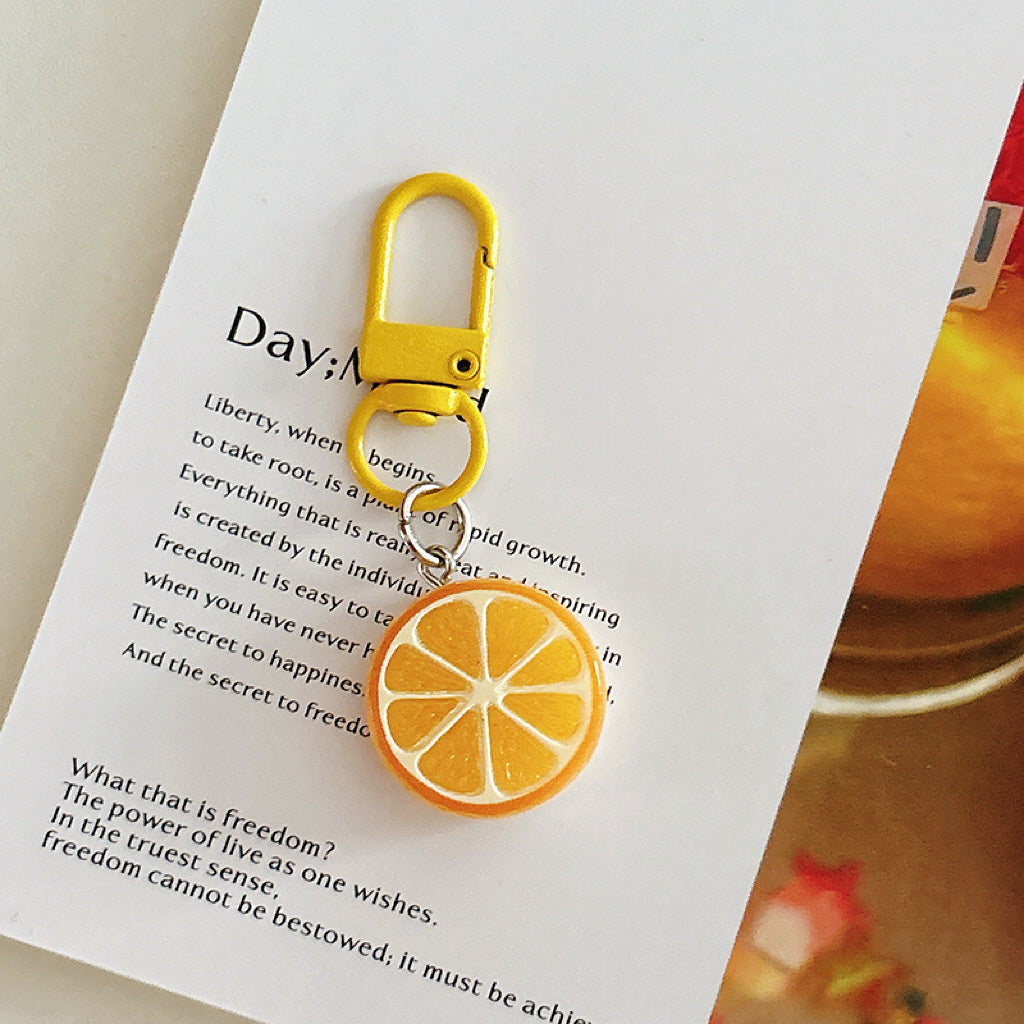 Yellow Orange Slice Bag Charms MWK0128