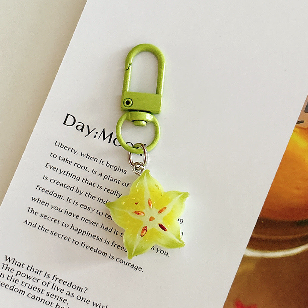 Green Starfruit Bag Charms Cute MWK0129