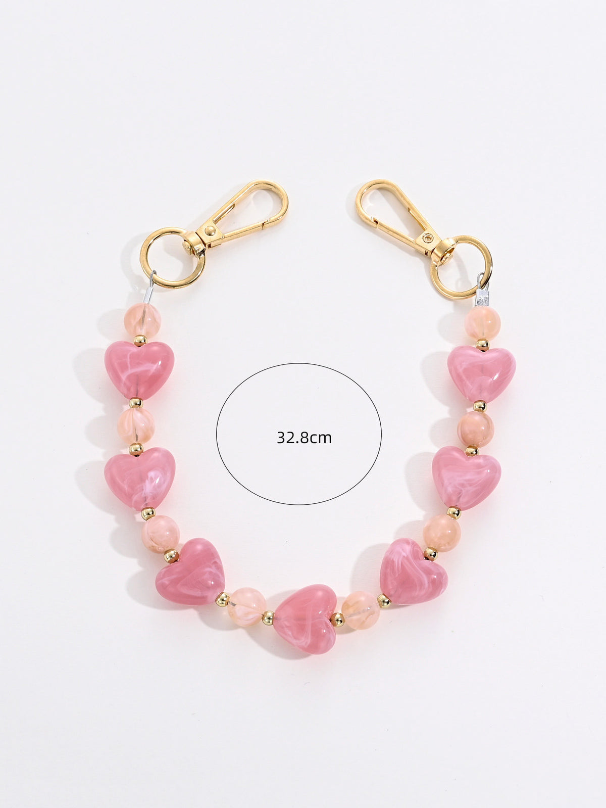 Pink Beaded Bag Charms Cute MWK0132