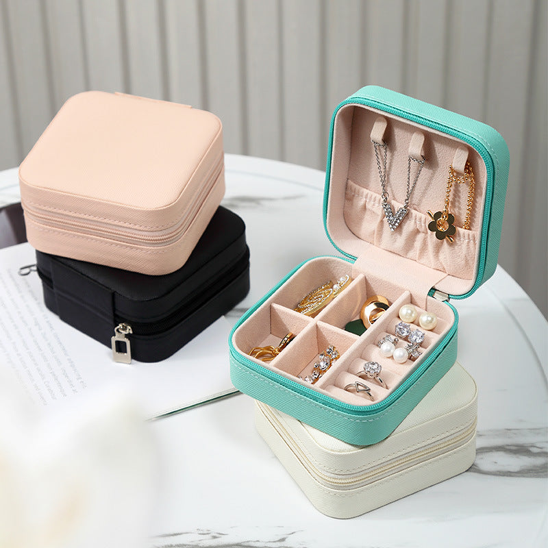 Travel Jewelry Organizer Case - Compact Storage Box for Rings, Earrings, and Necklaces