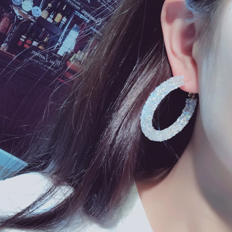 just-lil-things-white snowy cystal-hoop earring-jlt10580