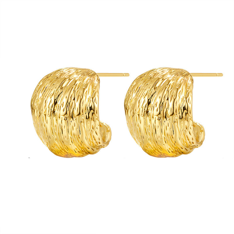 Just Lil Things-Glossy semi circle- Pin Earrings jlt11479
