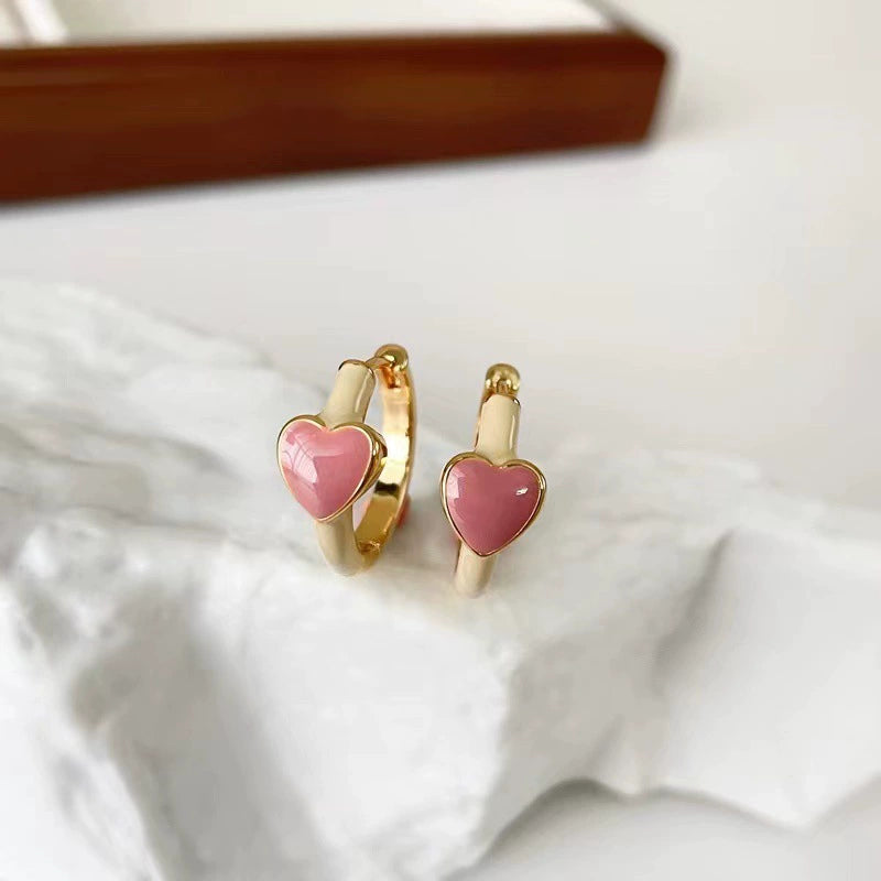 Sweetheart Pink Hoop Earrings JLT11515