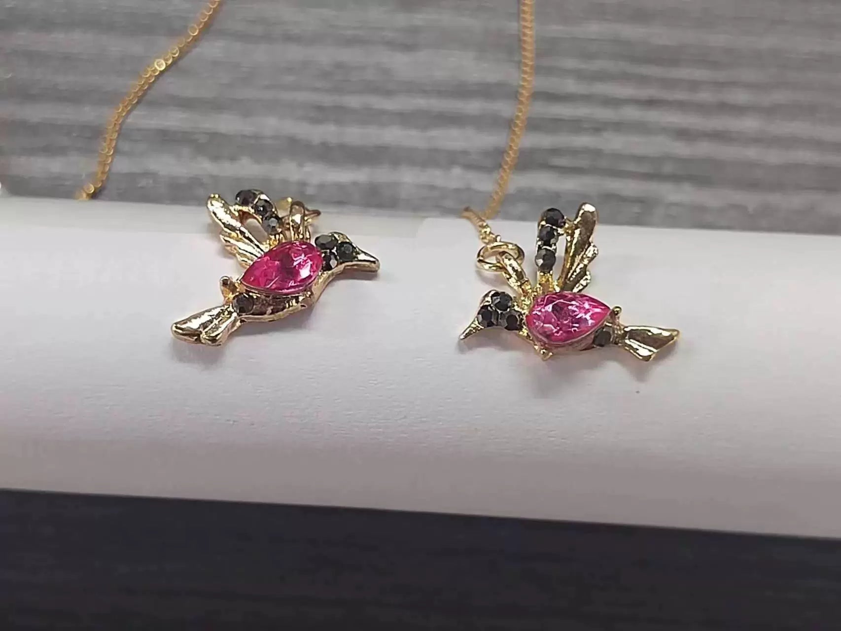 Hummingbird Crystal Dangle Earrings jlt11675