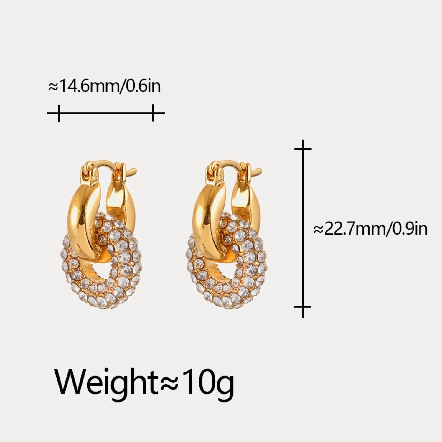 Loop Crystal Knot Hoop Earrings jlt11681