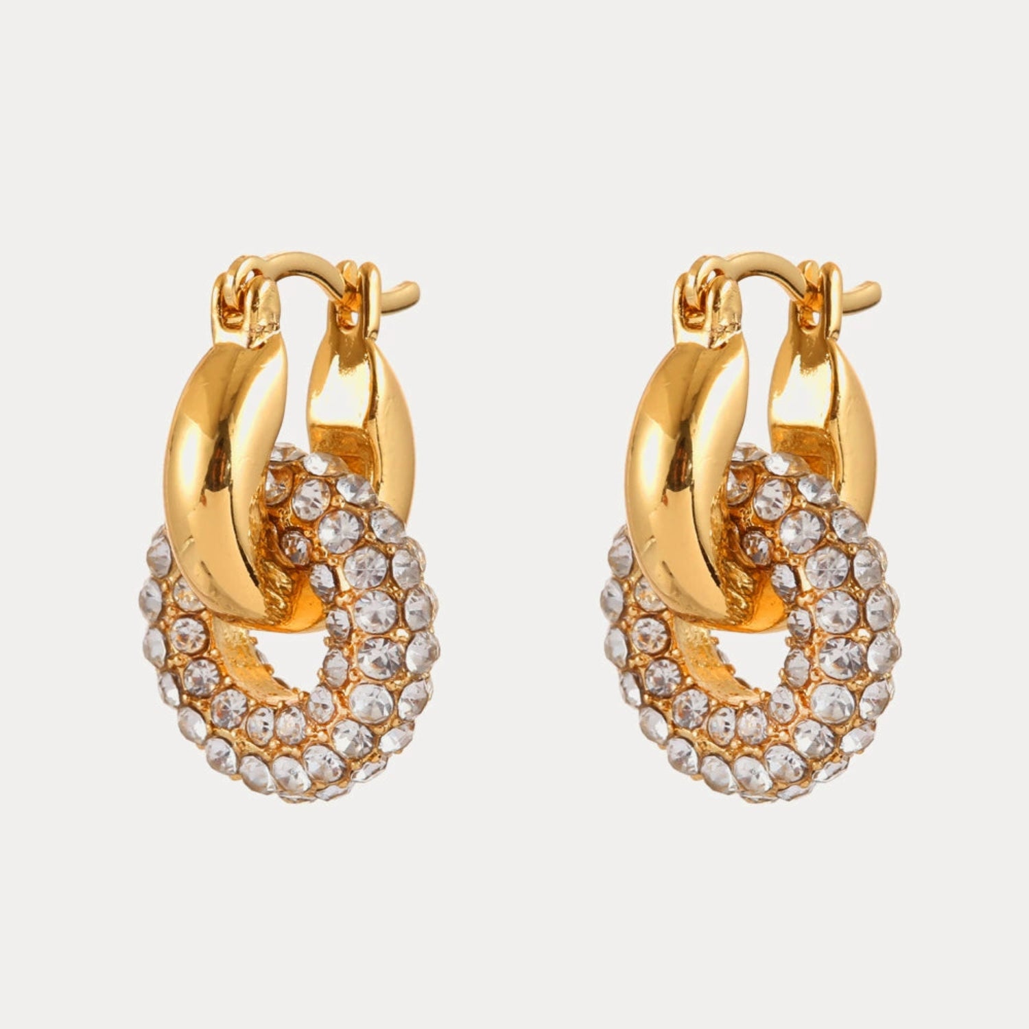 Loop Crystal Knot Hoop Earrings jlt11681