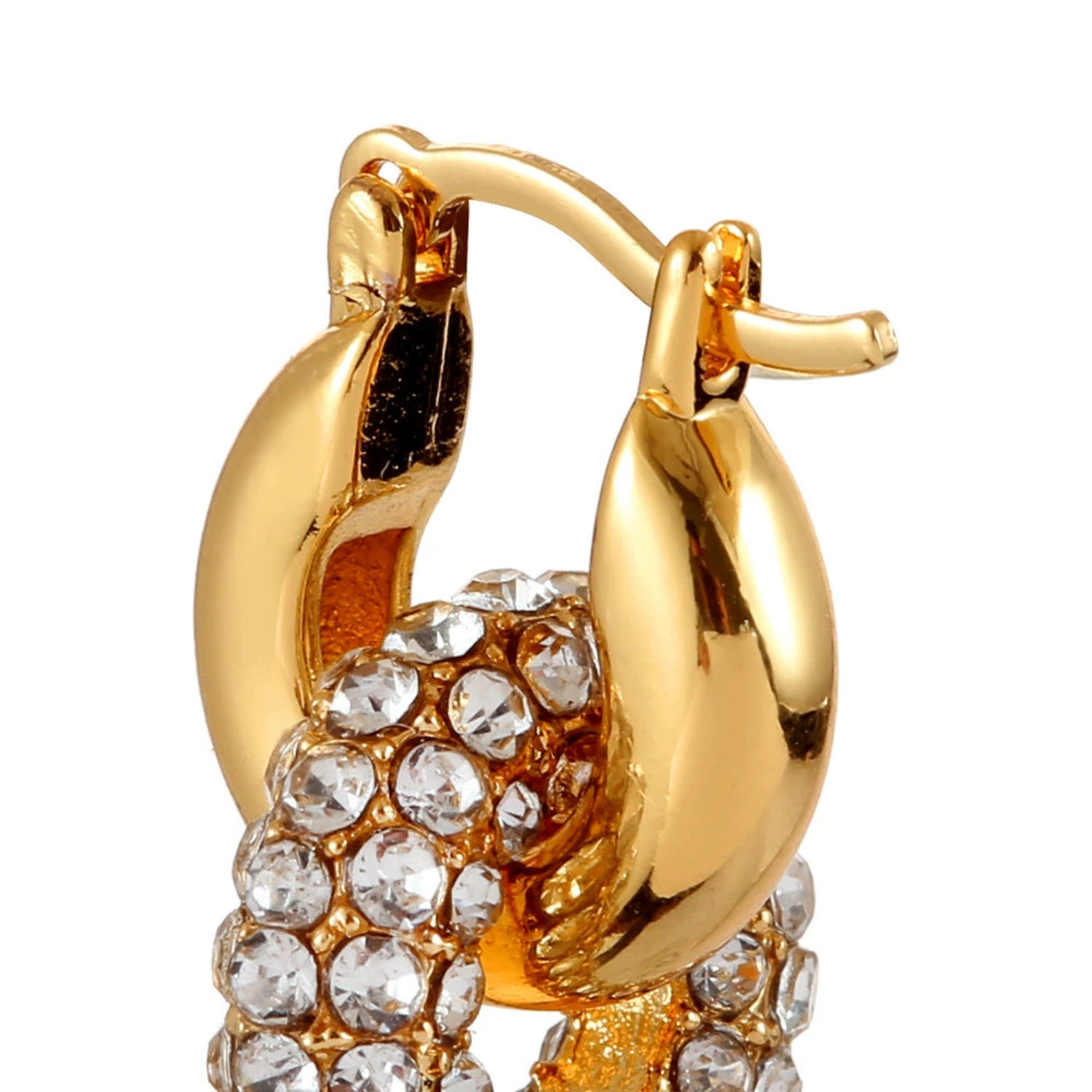 Loop Crystal Knot Hoop Earrings jlt11681