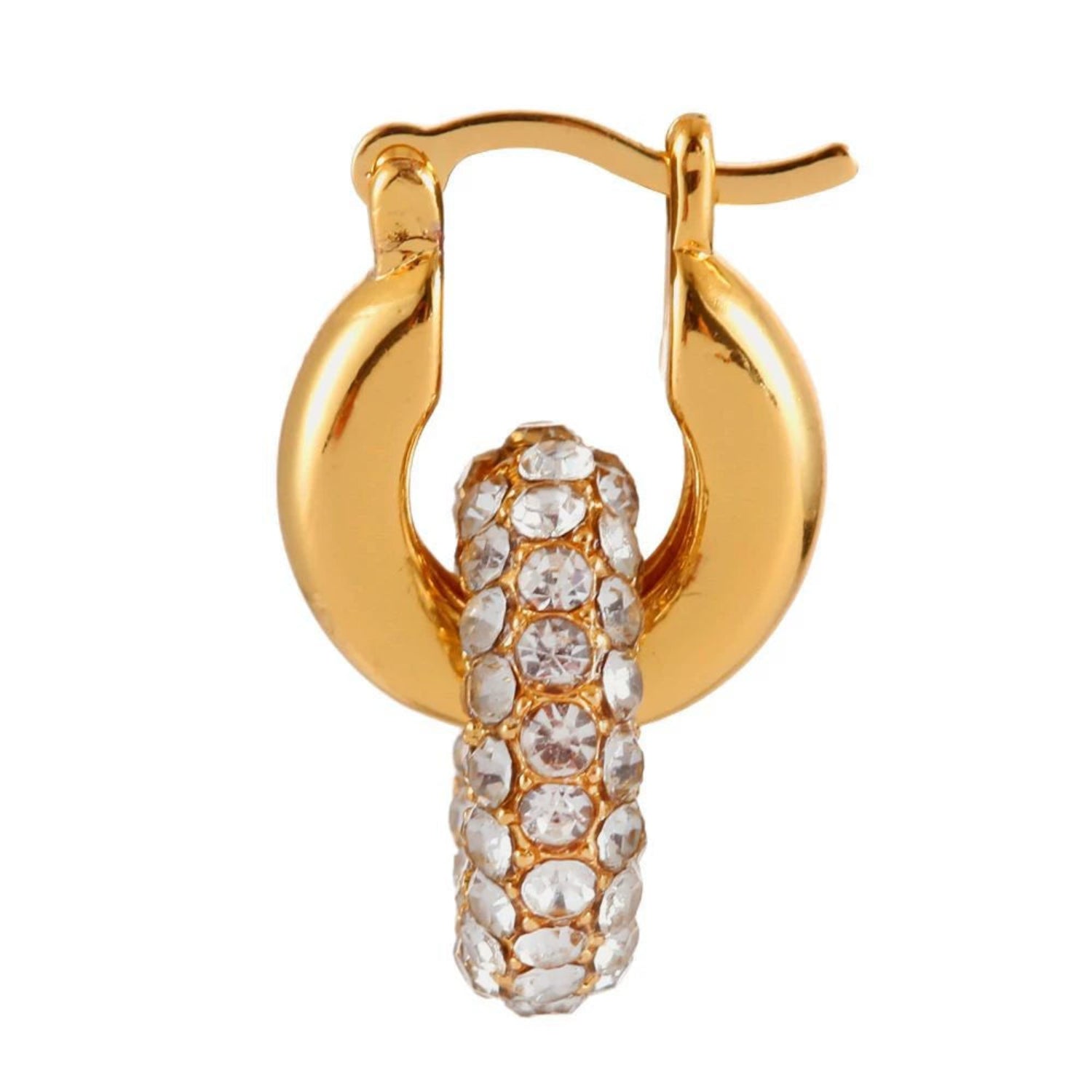 Loop Crystal Knot Hoop Earrings jlt11681