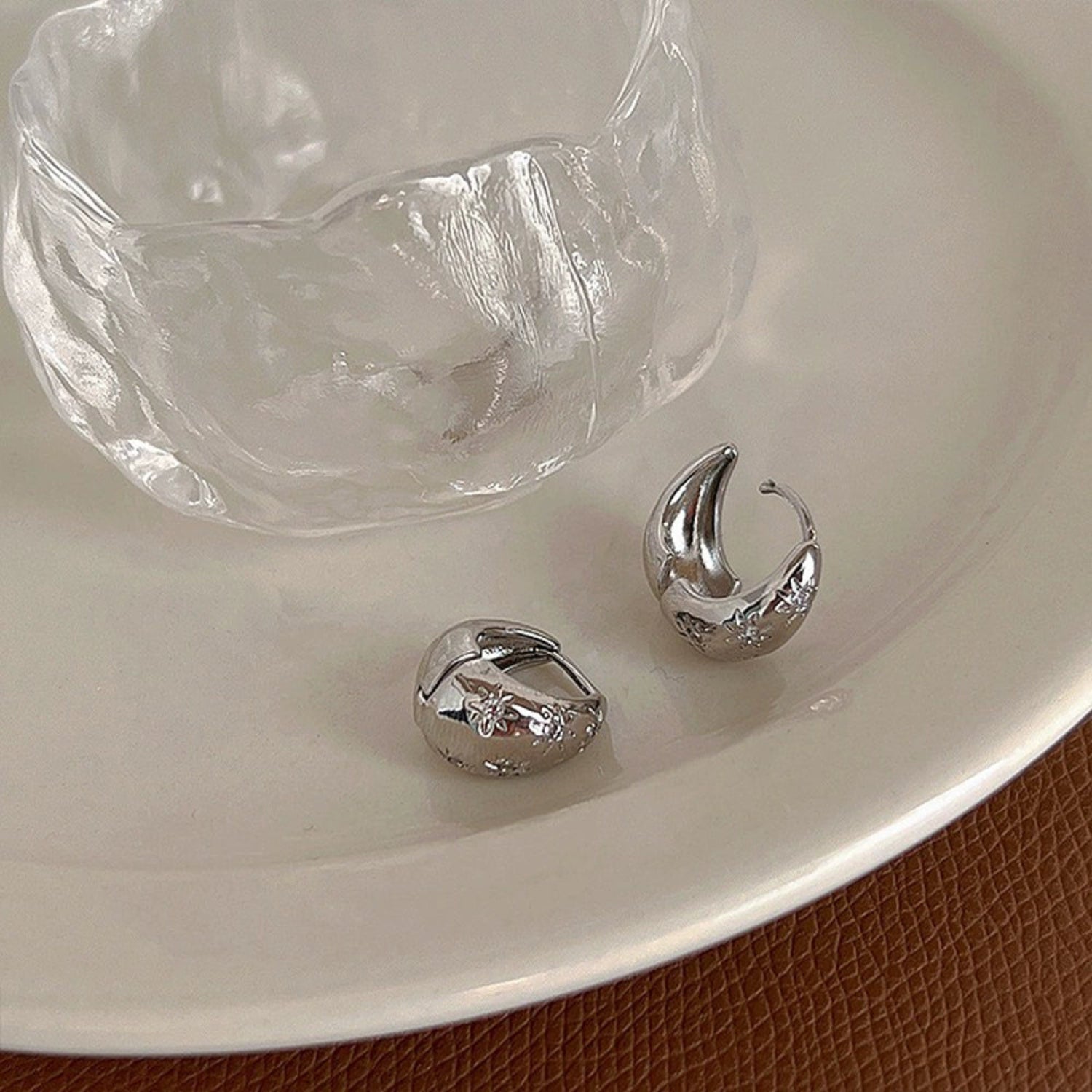 Just Lil Things Silver Hoop Earrings jlt11966