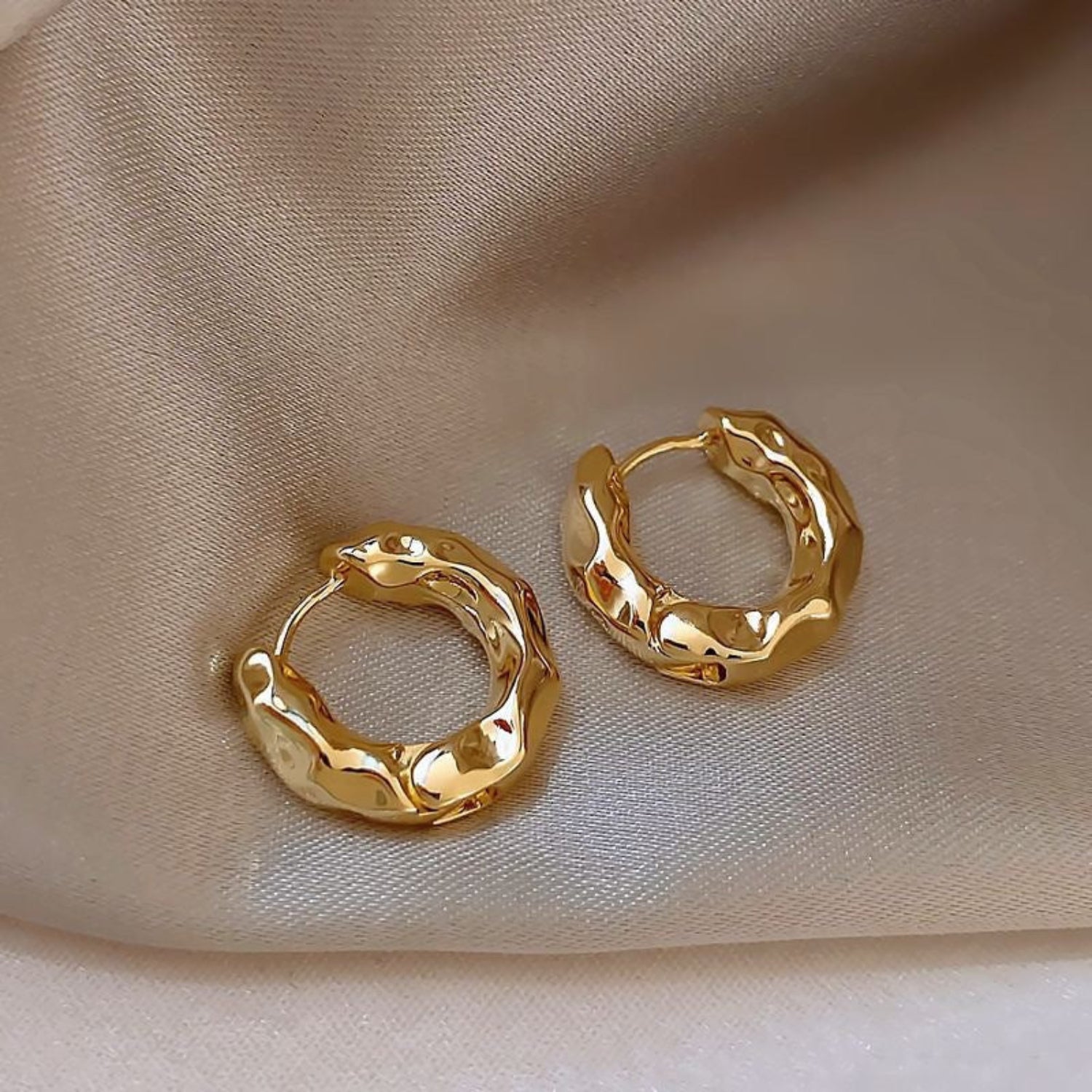Just Lil Things Gold Hoop Earrings jlt11972