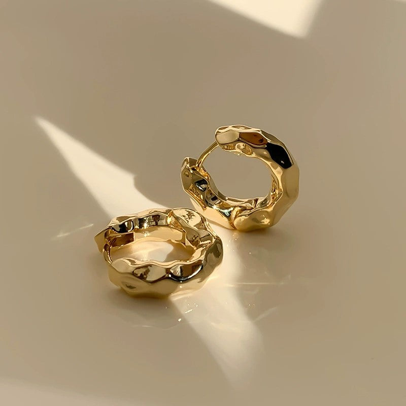 Gold Pop Hoop Earrings JLT11972