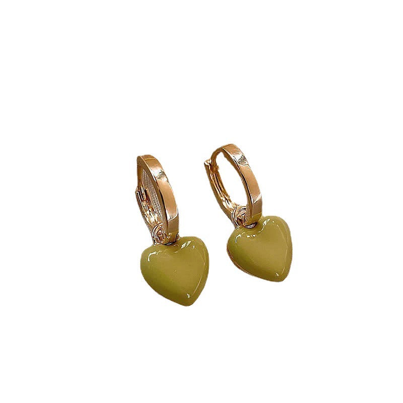 Just Lil Things Green Hoop Earrings jlt12089