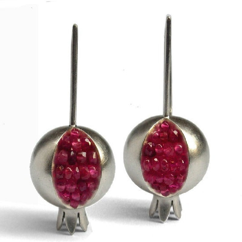 Silver Pomegranate Seed Earrings JLT13659