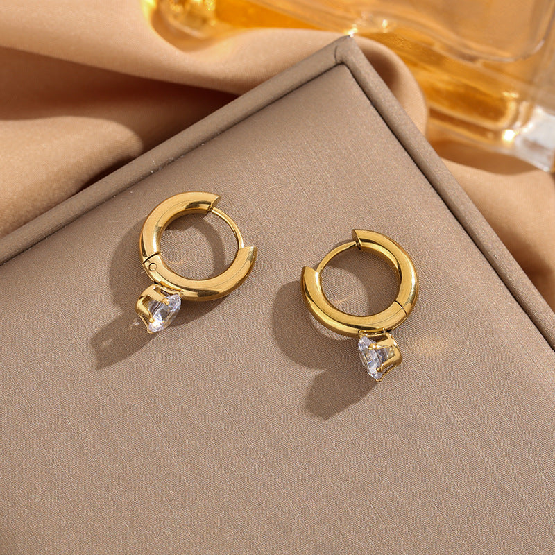 Athena Solitaire Hoop Earrings JLT12326