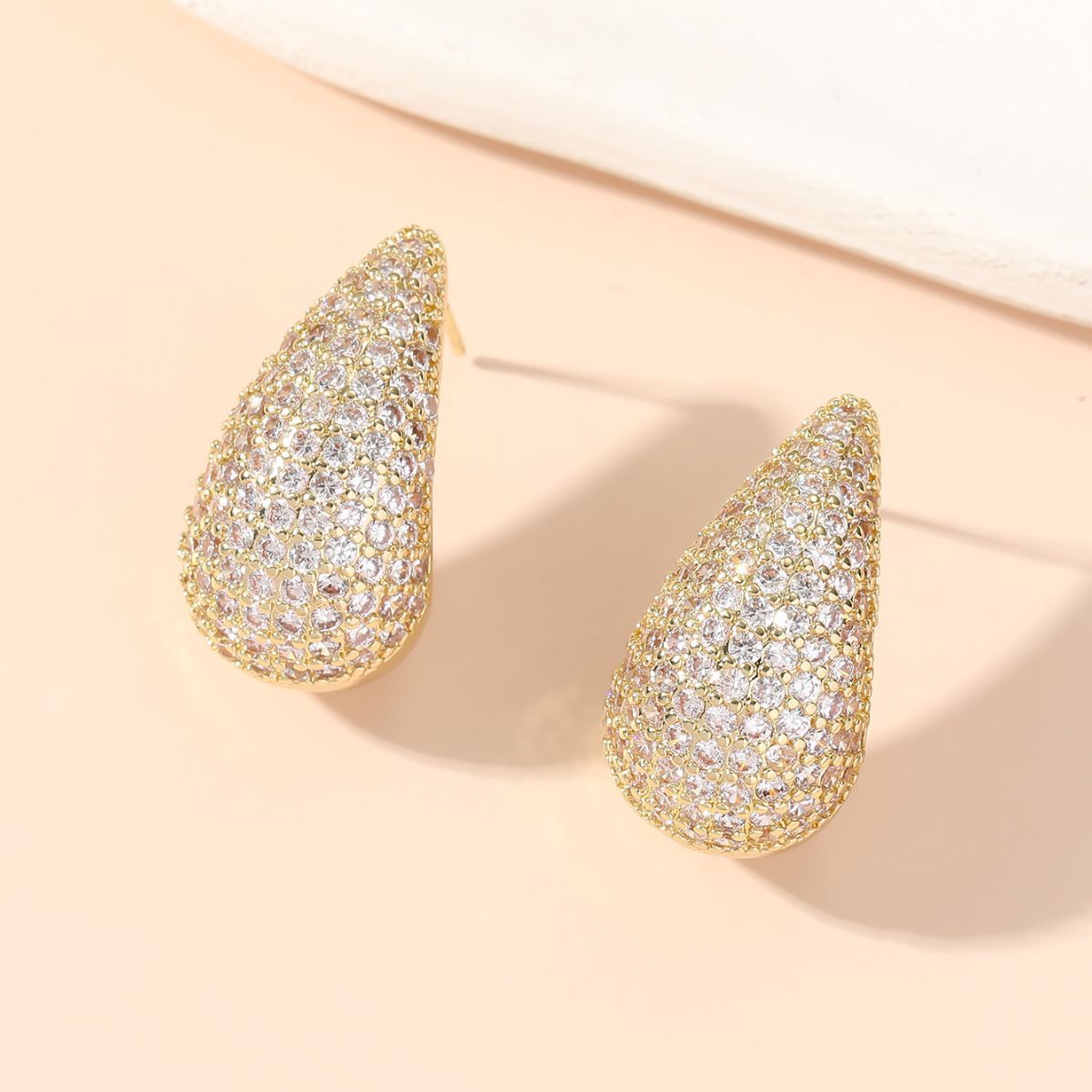 Teardrop Gold Earrings JLT12796