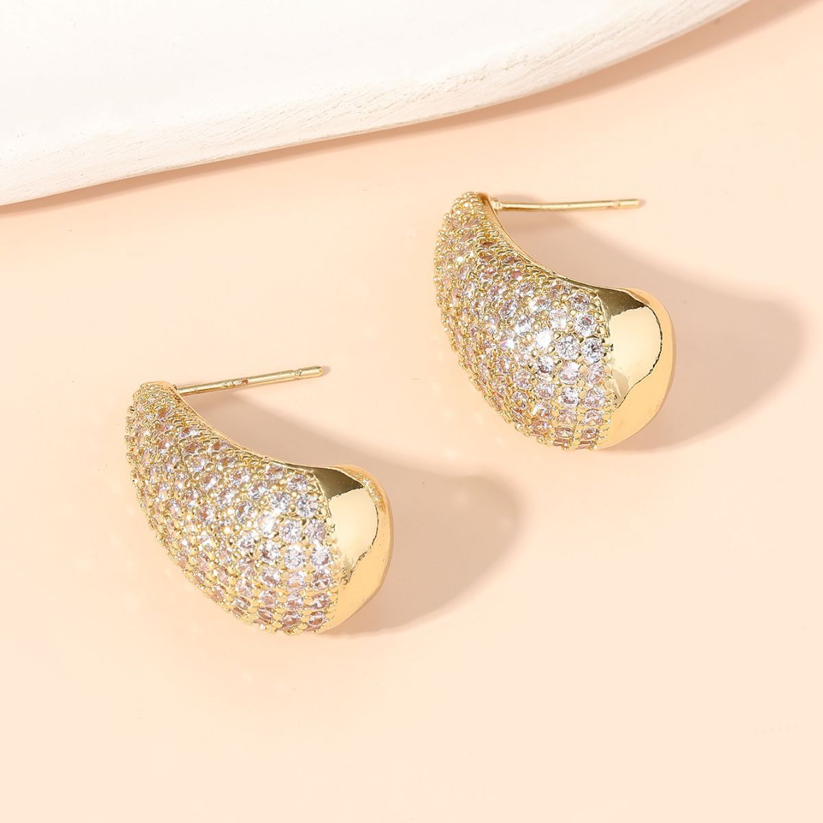 Teardrop Gold Earrings JLT12796