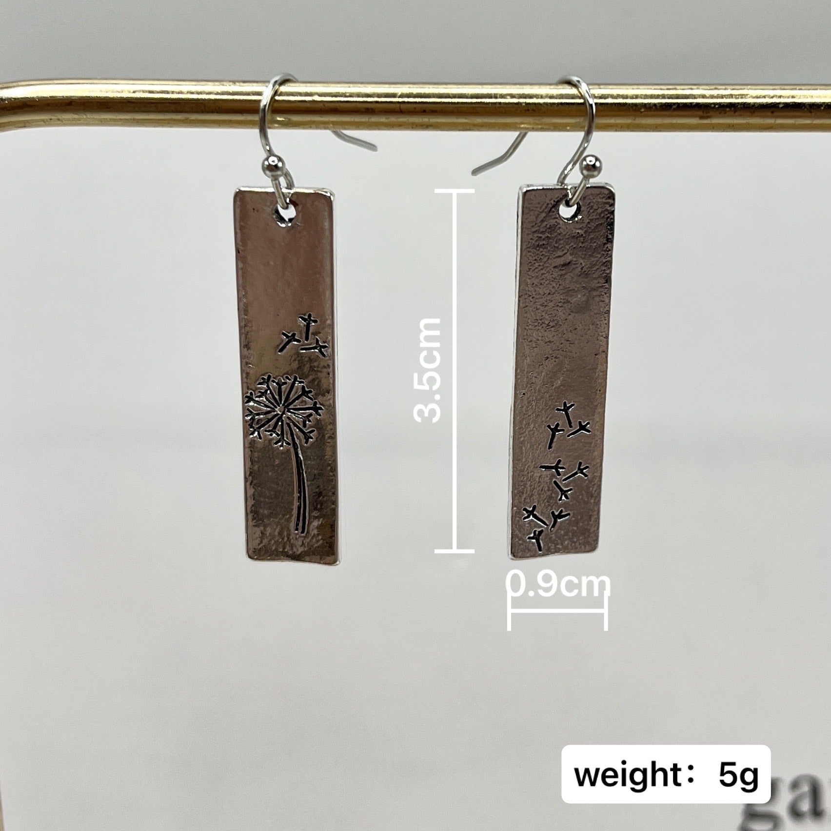 Vintage Dandelion Silver Drop Earrings JLT12805
