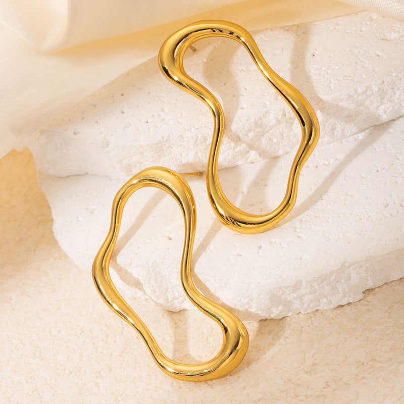 Cross-border foreign trade pleated earrings jlt13085