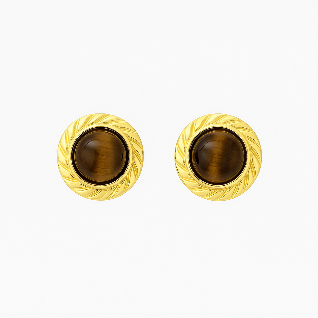 Dew honey simple stud earrings jlt13105