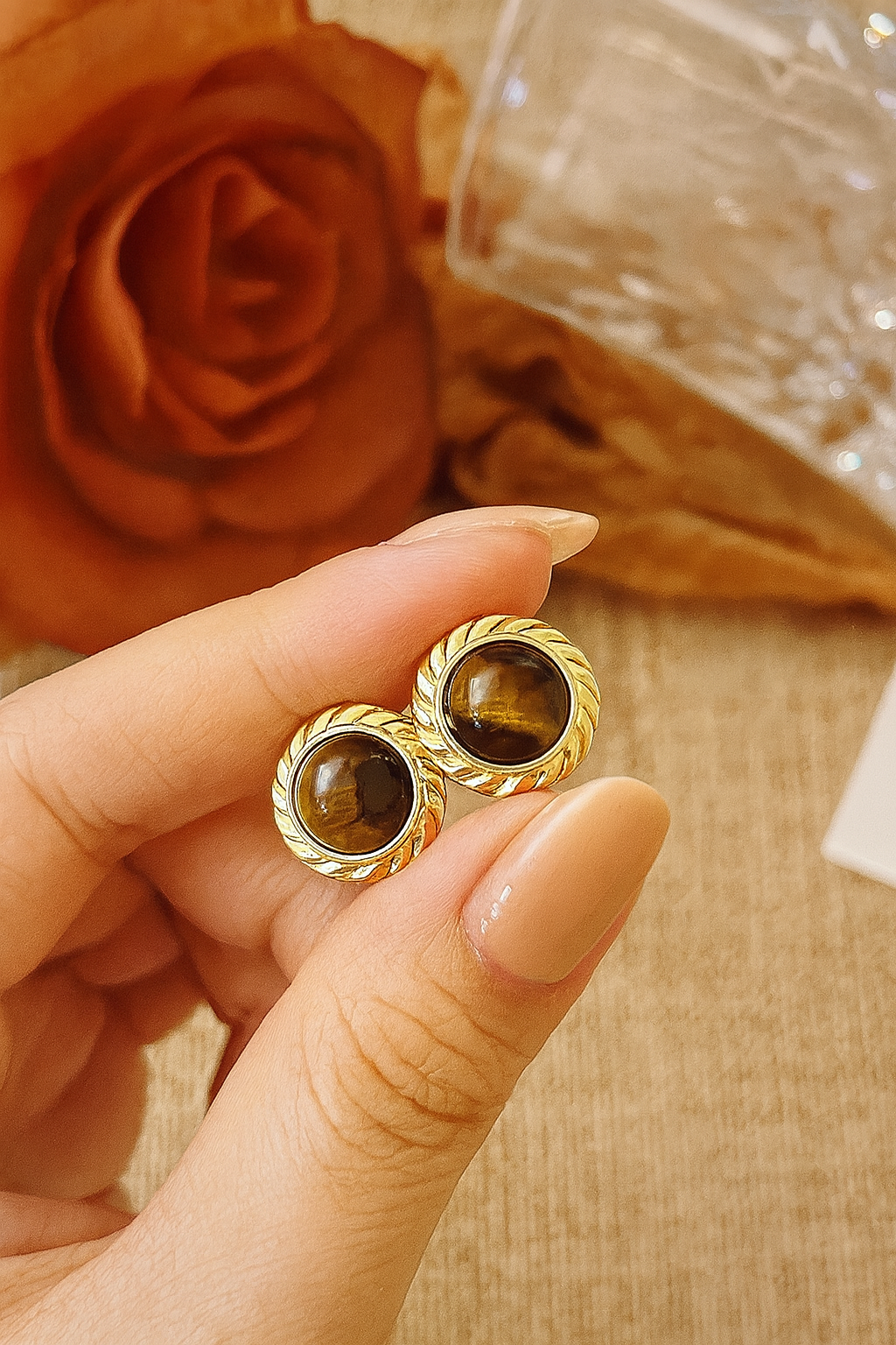 Dew honey simple stud earrings jlt13105