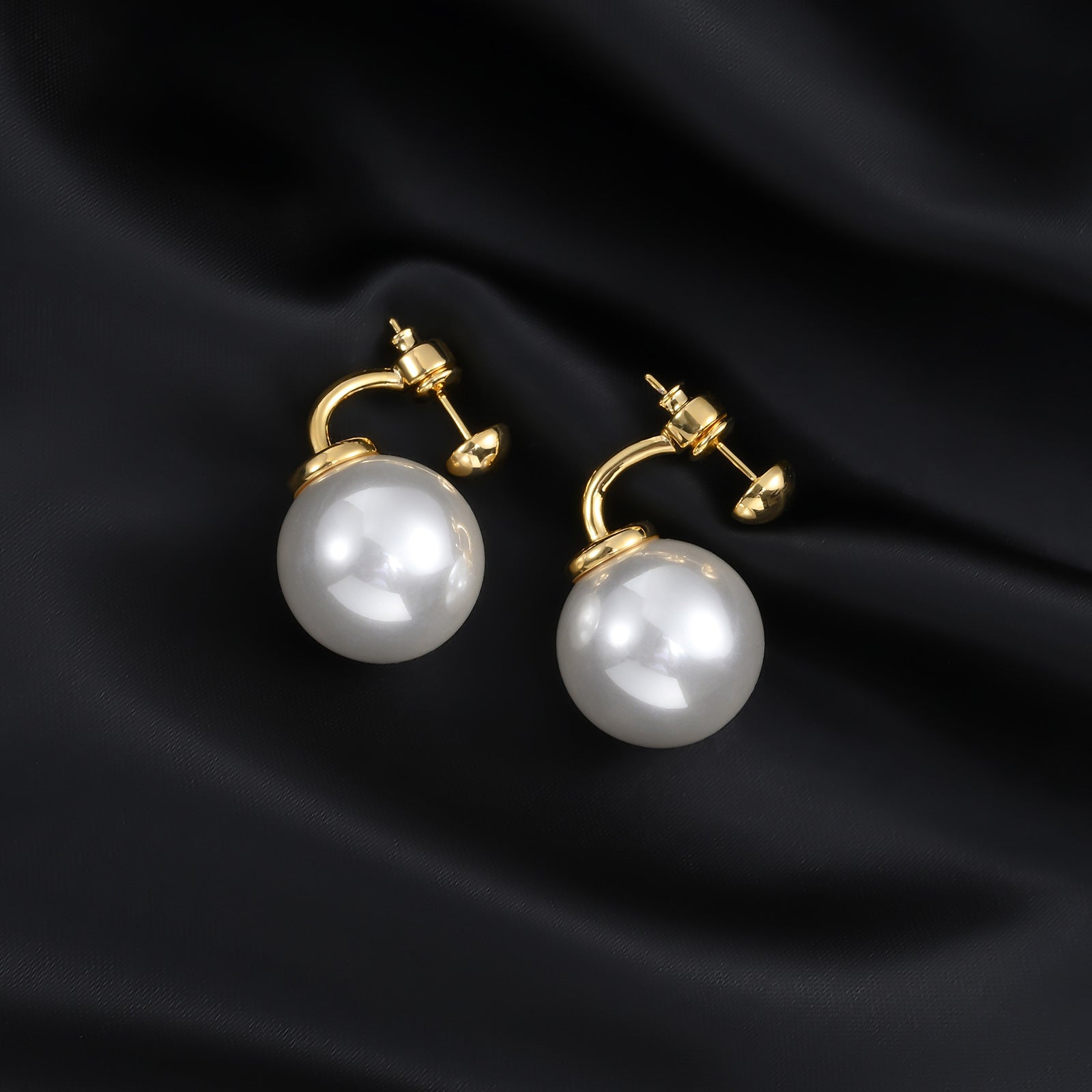 needle design French pearl earrings jlt13119