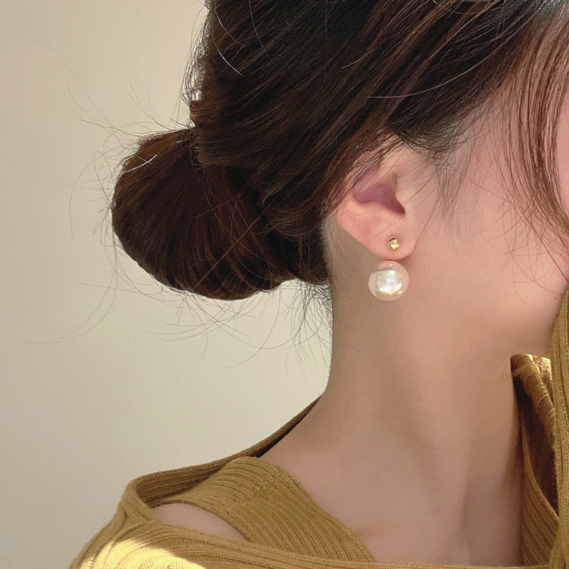 needle design French pearl earrings jlt13119