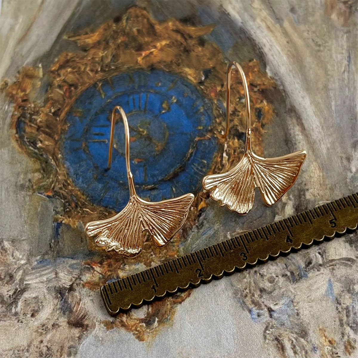 artistic design ginkgo leaf fashion earrings jlt13132