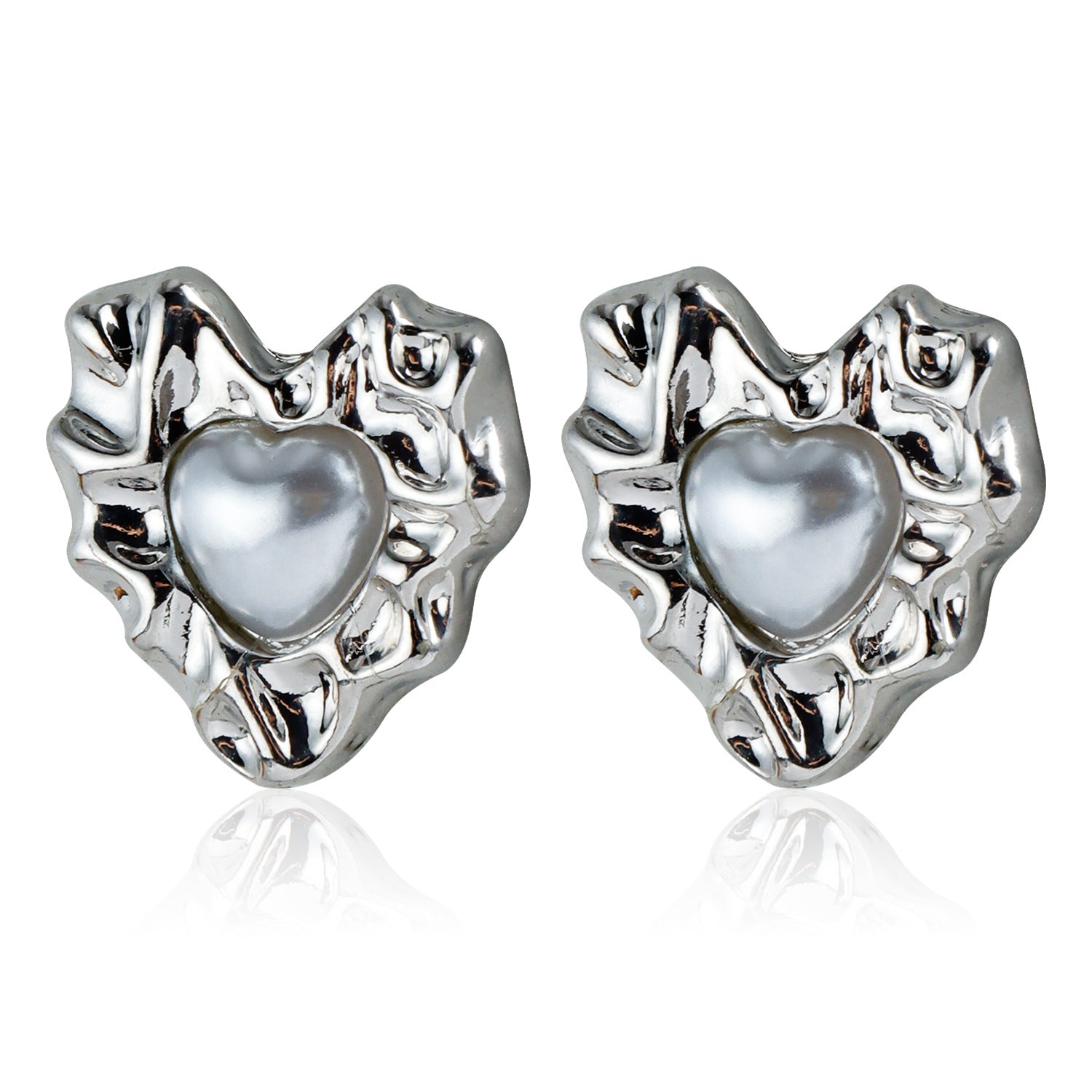 peach heart earrings jlt13152