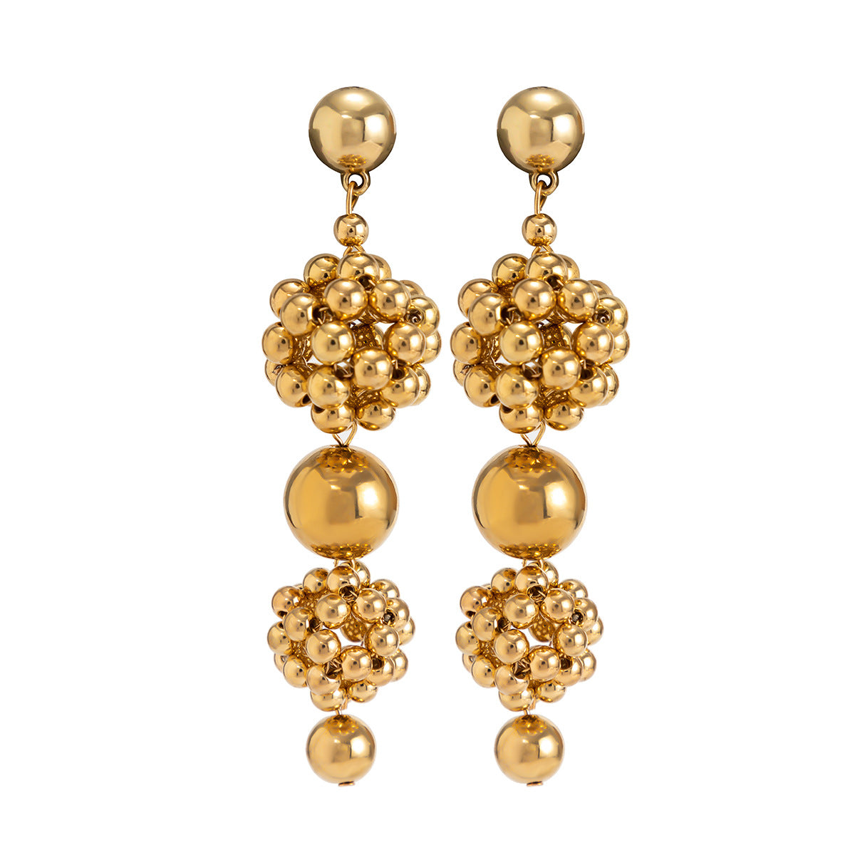 small fragrance style pearl beaded metal earrings jlt13257